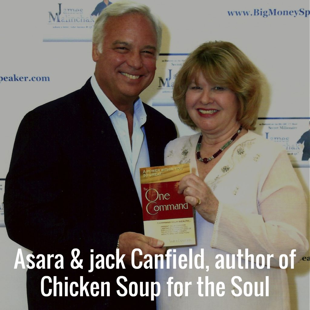 Asara and Jack Canfield, author of Chicken Soup for the Soul