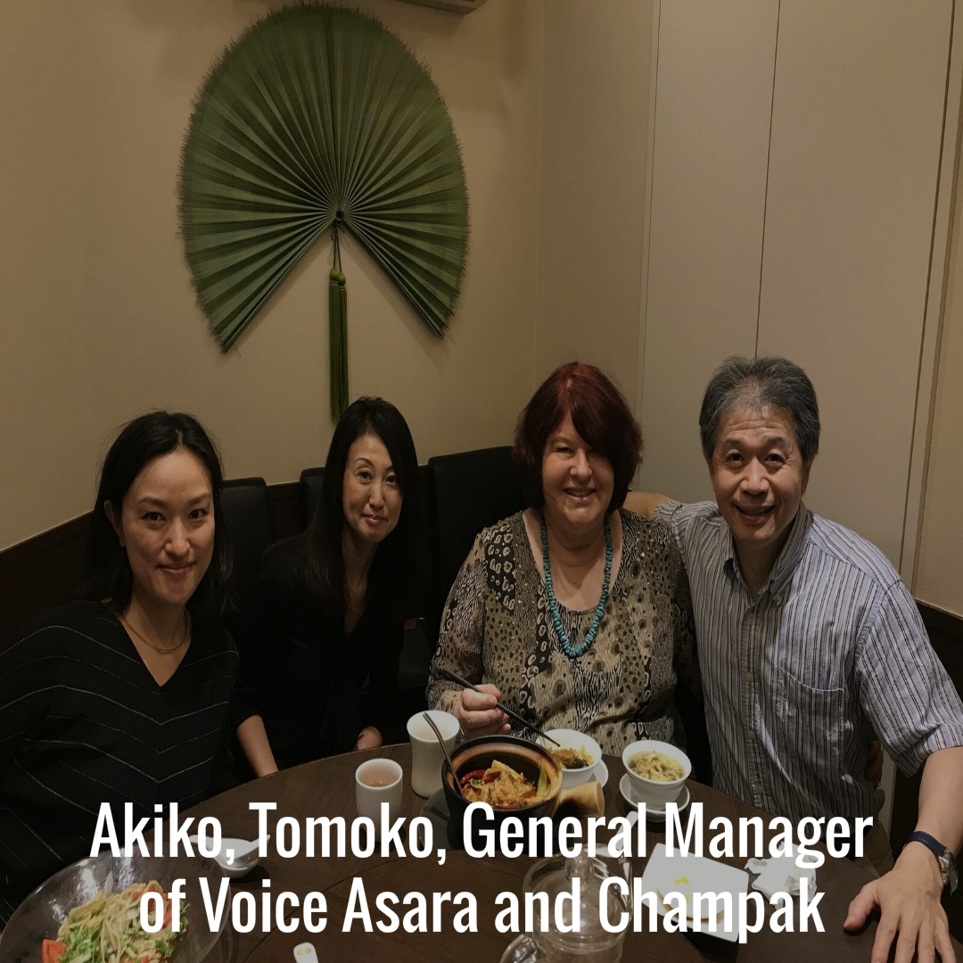 Akiko, Tomoko, General Manager of Voice Asara and Champak